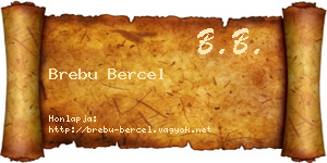 Brebu Bercel névjegykártya